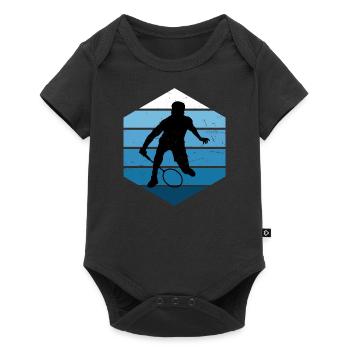 Badminton Player Badminton Men's Badminton Badminton - Baby Premium short-sleeve bodysuit - black - Front