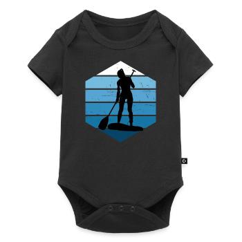 Stand up Paddle Paddle Hommes Femmes - Body à manches courtes Premium Bébé - noir - Devant