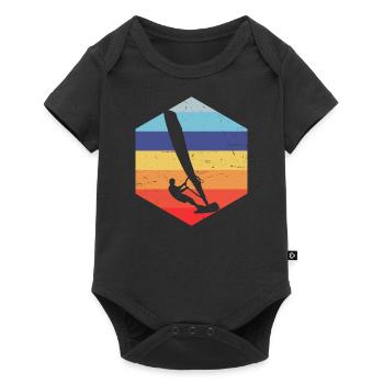Women's Surfing Windsurf Windsurfing Windsurfer - Baby Premium short-sleeve bodysuit - black - Front