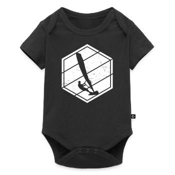 Men's Surfer Surfing Windsurfer Windsurf Windsurfing Windsurfing - Baby Premium short-sleeve bodysuit - black - Front