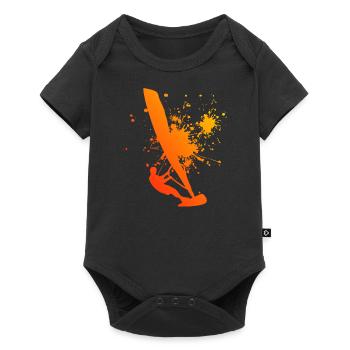 Windsurfer Windsurf Windsurfing Surfer Men - Baby Premium short-sleeve bodysuit - black - Front
