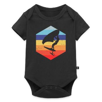 Hydroptère femme wingfoil Homme wingsurf foilwing - Body à manches courtes Premium Bébé - noir - Devant