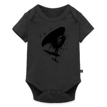 Herren wingfoil foilwing wingsurfen wingsurf - Baby Premium Kurzarmbody - Schwarz - Vorne