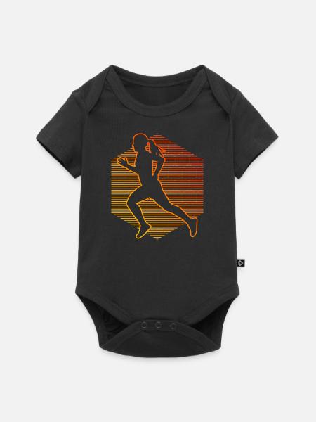 Jogging Race Running Men's Jogging Women - Baby Premium short-sleeve bodysuit - black