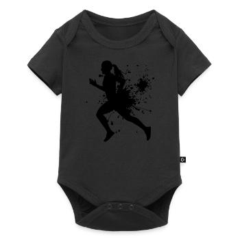 Jogging Féminin Course Course Fitness Running - Body à manches courtes Premium Bébé - noir - Devant