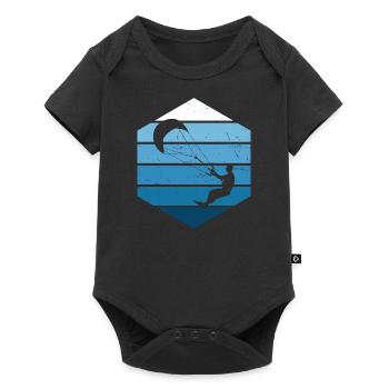 Kitesurfen Kitesurf Kite Kiten Kitesurfer - Body à manches courtes Premium Bébé - noir - Devant