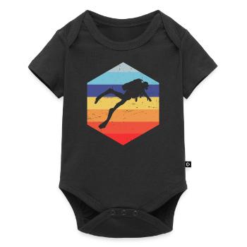 Ladies Diver Scuba Diving Free Dive Diving - Baby Premium short-sleeve bodysuit - black - Front