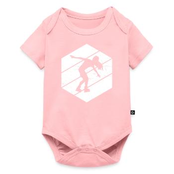 Rollschuhlaufen Damen Rollerskaten Rollerskate - Baby Premium Kurzarmbody - Rosa - Vorne
