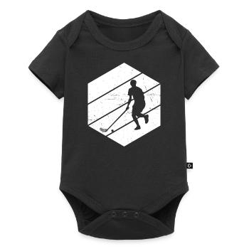 Men's Innebandy Salibandy Floorball Games - Baby Premium short-sleeve bodysuit - black - Front