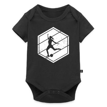 Men's Football Players Playing Football - Baby Premium short-sleeve bodysuit - black - Front