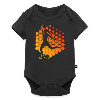 Women's Footballers Playing Football Players - Baby Premium short-sleeve bodysuit - black - Front