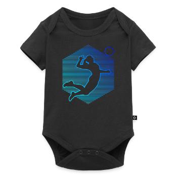 Joueur de volley-ball Volley-ball - Body à manches courtes Premium Bébé - noir - Devant