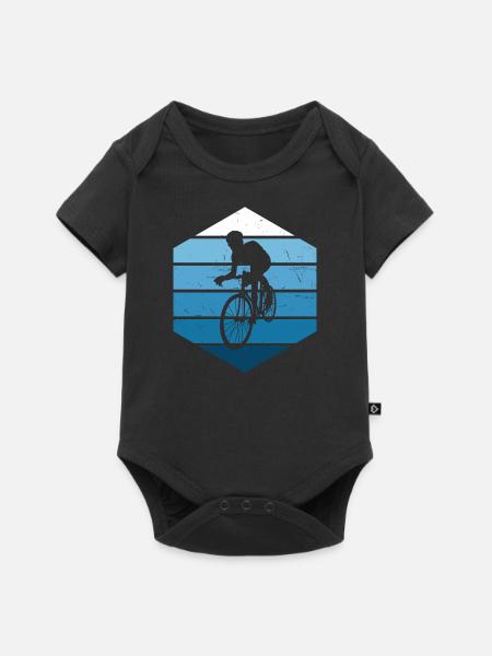 Herren Rennradfahren Roadbike Rennradfahrer - Baby Premium Kurzarmbody - Schwarz