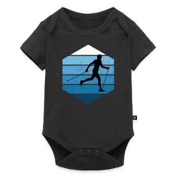Men's Walking Walking Nordic Walking Women - Baby Premium short-sleeve bodysuit - black - Front
