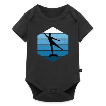 Women's Physical Gymnastics Fitness Training Aerobics - Baby Premium short-sleeve bodysuit - black - Front