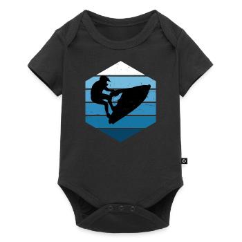 Jetskiing Women Jet Ski Riding Jet Ski Water Sports - Baby Premium short-sleeve bodysuit - black - Front