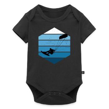 Kitesurfing Kitesurf Kitesurfer Kite Kite - Baby Premium short-sleeve bodysuit - black - Front
