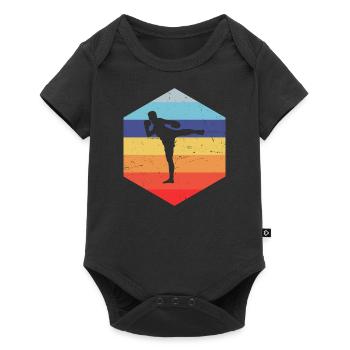 Women's Thai Boxer Thai Muay Thai Thaiboxing - Baby Premium short-sleeve bodysuit - black - Front