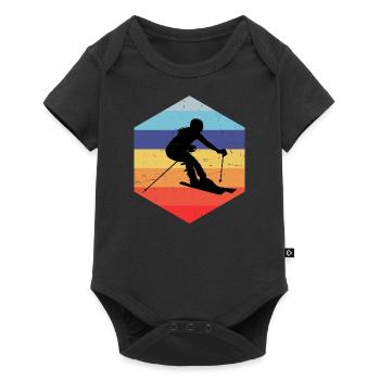 Stunt Ski Skiers Skiing Winter Sports - Baby Premium short-sleeve bodysuit - black - Front