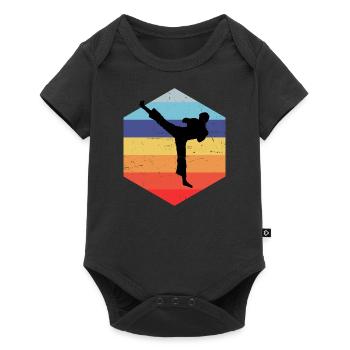 Kickboxeur féminin Boxe masculine Boxe Kickboxing - Body à manches courtes Premium Bébé - noir - Devant