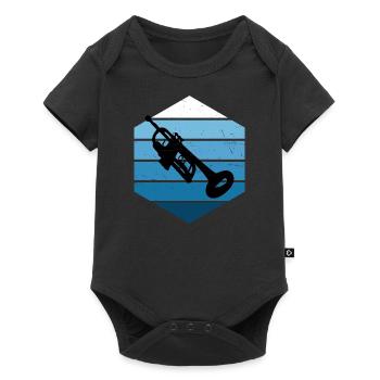 Trumpet Trumpet Women Jazz Trumpeter Trumpet Spi - Baby Premium short-sleeve bodysuit - black - Front