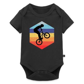 bmx bmx jungen Damen Herren Radfahren bmx fahrrad - Baby Premium Kurzarmbody - Schwarz - Vorne