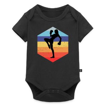 Kickboxing Kickboxing Men's Kickboxing Boxing - Baby Premium short-sleeve bodysuit - black - Front