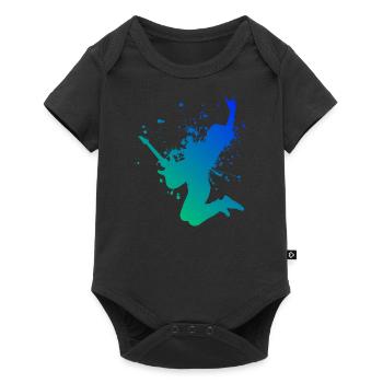 guitar electronic guitar classical guitar - Baby Premium short-sleeve bodysuit - black - Front