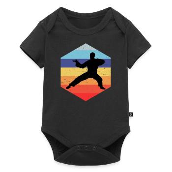 Kung Fu Martial Arts Kungfu Men Wushu Women - Baby Premium short-sleeve bodysuit - black - Front