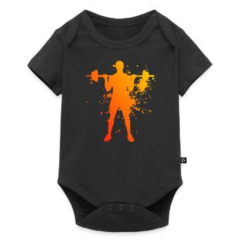 Entraînement de force pour hommes Entraînement d’endurance cardio pour femmes - Body à manches courtes Premium Bébé - noir - Devant