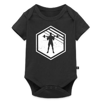Entraînement de force pour hommes Entraînement d’endurance Cardio Fitness - Body à manches courtes Premium Bébé - noir - Devant