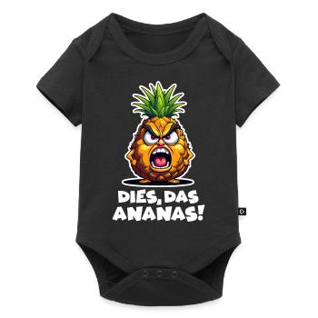 DIES, DAS ANANAS! - Baby Premium Kurzarmbody - Schwarz - Vorne