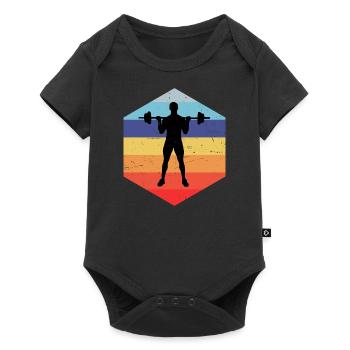 Entraînement d’endurance, musculation, haltérophilie - Body à manches courtes Premium Bébé - noir - Devant