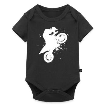 Motocross Dirt Biker Dirt Bike Women's Freestyle Mot - Baby Premium short-sleeve bodysuit - black - Front
