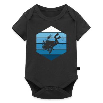 Diver Diving Scuba Diver Men - Baby Premium short-sleeve bodysuit - black - Front