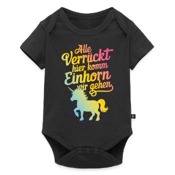 Unicorn Unicorns Mythical Creatures Mystical - Baby Premium short-sleeve bodysuit - black - Front