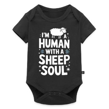 Sheep Sheep Farmer Lamb Farmer - Baby Premium short-sleeve bodysuit - black - Front