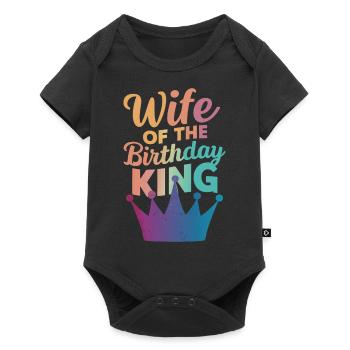 Femme Épouse Partenaire Famille Marié - Body à manches courtes Premium Bébé - noir - Devant