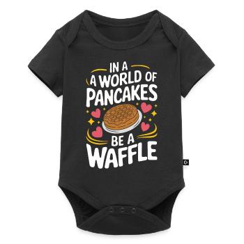Waffles Breakfast Sweets - Baby Premium short-sleeve bodysuit - black - Front