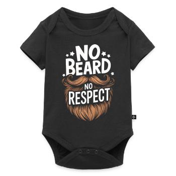 Bart Schnurrbart Bärtige Männer - Baby Premium Kurzarmbody - Schwarz - Vorne