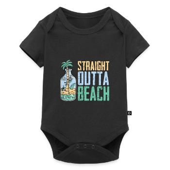 Vacances squelettiques de la plage de Straight Outta - Body à manches courtes Premium Bébé - noir - Devant