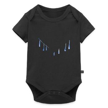 gouttes d’eau symbole eau bleue - Body à manches courtes Premium Bébé - noir - Devant