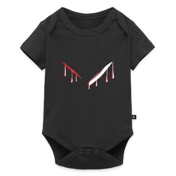red drops lines - Baby Premium short-sleeve bodysuit - black - Front