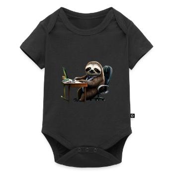 Office Sloth - Baby Premium short-sleeve bodysuit - black - Front