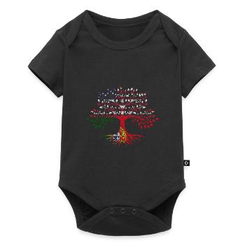 Awesome American Portuguese DNA Tree For A - Baby Premium Kurzarmbody - Schwarz - Vorne