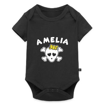 Pirate Amelia Design for Girls and Women - Baby Premium short-sleeve bodysuit - black - Front