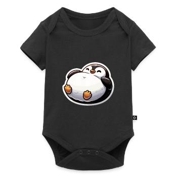 Fat Penguin Funny Penguin Gift - Baby Premium short-sleeve bodysuit - black - Front