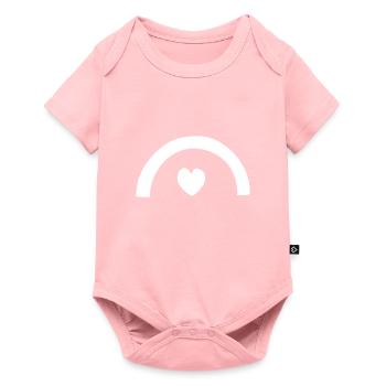 Coeur Forme Arc Symbole Formes - Body à manches courtes Premium Bébé - rose - Devant