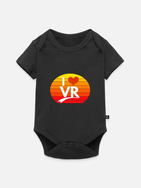 I Love Vr Sunset - Baby Premium Kurzarmbody - Schwarz