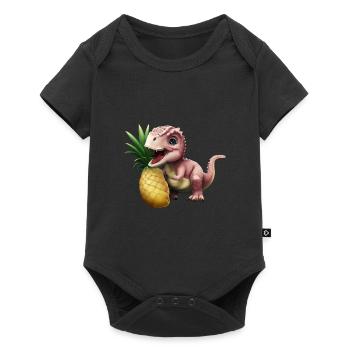 A sweet pineapple for the little dinosaur - Baby Premium short-sleeve bodysuit - black - Front